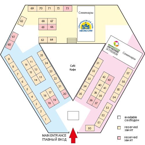 Stand Plan of Moscow International MICE Forum